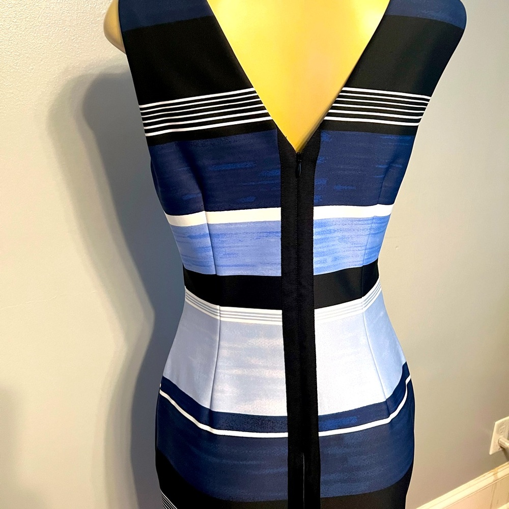 Pinstripe multitone dress